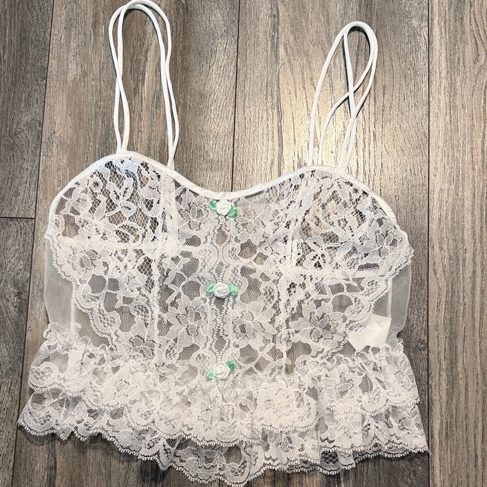 First Lady Vintage White Lace Camisole